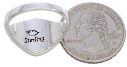 Silver Multicolor Jewelry Southwestern Ring Size 8-3/4 MX23462