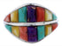 Southwest Sterling Silver Multicolor Jewelry Ring Size 7-3/4 MX23468