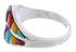 Silver Southwest Jewelry Turquoise Multicolor Ring Size 7-3/4 MX23479