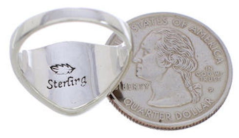 Tiger Eye Multicolor Inlay Sterling Silver Ring Size 7-3/4 MX23485