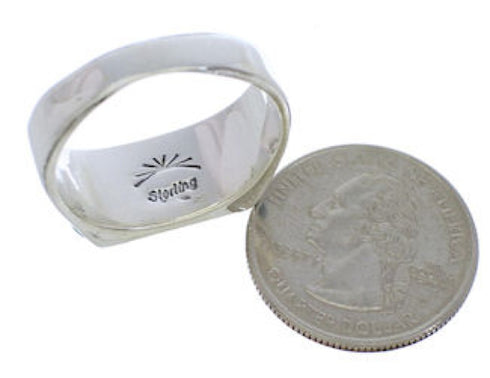 Multicolor Southwestern Jewelry Silver Ring Size 12-1/2 EX22197