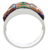 Multicolor Turquoise Sterling Silver Ring Size 8-3/4 VX36260