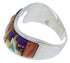 Multicolor Turquoise And Oyster Shell Inlay Ring Size 7-1/4 VX36294