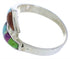 Turquoise Multicolor Inlay Sterling Silver Ring Size 7-3/4 VX36348