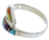 Multicolor Inlay Sterling Silver Ring Size 6-3/4 VX36353