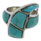 Turquoise Inlay Sterling Silver Ring Size 5-1/4 VX36455