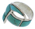 Turquoise Inlay Sterling Silver Ring Size 5-1/4 VX36455