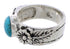 Sterling Silver Turquoise Southwestern Flower Ring Size 5 TX26899