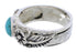 Silver Turquoise Flower Southwestern Jewelry Ring Size 5-3/4 TX26996