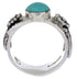 Silver Turquoise Flower Southwestern Jewelry Ring Size 5-3/4 TX27969