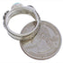 Silver Turquoise Flower Southwestern Jewelry Ring Size 5-3/4 TX27969