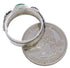Southwest Silver Turquoise Flower Ring Jewelry Size 7-1/2 TX28004