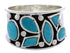 Genuine Sterling Silver Southwestern Turquoise Ring Size 7-3/4 TX28156