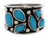 Southwestern Sterling Silver Turquoise Ring Size 8-3/4 TX28322