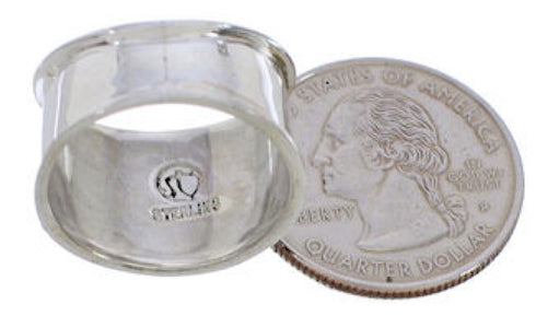 Southwestern Sterling Silver Turquoise Ring Size 8-3/4 TX28322