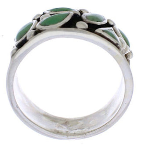 Southwest Genuine Sterling Silver Turquoise Ring Size 6-1/4 TX28343