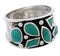 Southwest Sterling Silver Turquoise Ring Size 7 TX28352