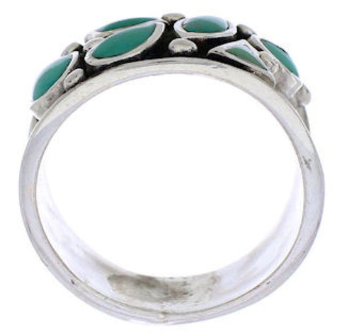 Southwest Sterling Silver Turquoise Ring Size 7 TX28352