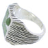 Sterling Silver Southwestern Turquoise Ring Size 12 UX33180