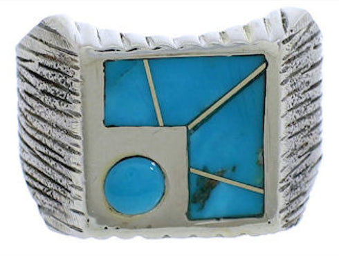 Genuine Sterling Silver Turquoise Ring Size 11-3/4 UX33190
