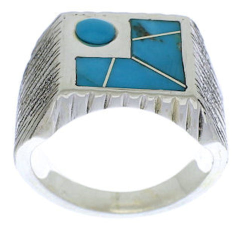 Genuine Sterling Silver Turquoise Ring Size 11-3/4 UX33190