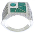 Southwestern Sterling Silver And Turquoise Ring Size 9-1/2 UX33223