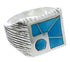 Turquoise And Sterling Silver Southwest Ring Size 8-1/4 UX33229