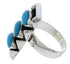 Turquoise And Sterling Silver Southwestern Ring Size 5 UX33251