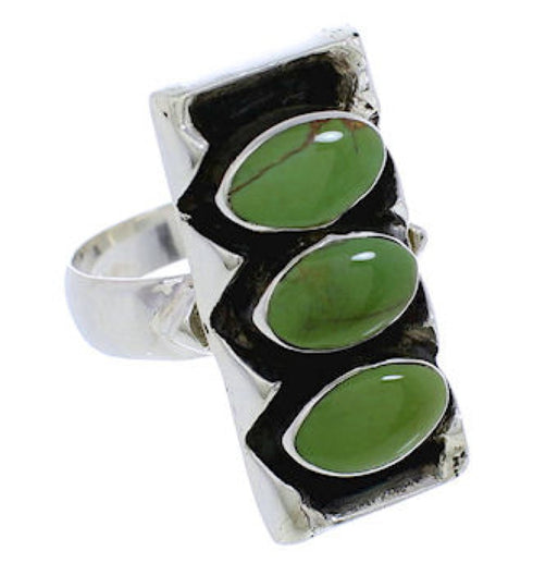 Turquoise And Authentic Sterling Silver Ring Size 7-1/2 UX33282