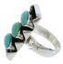 Authentic Sterling Silver Southwest Turquoise Ring Size 8-1/2 UX33300