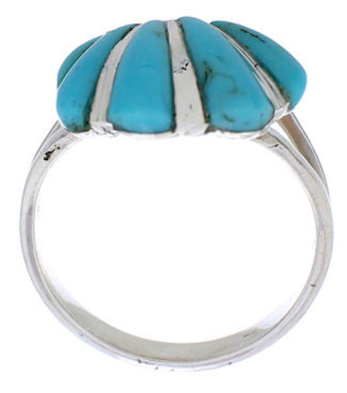 Turquoise Seashell Silver Ring Size 5 FX22318