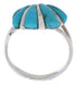 Turquoise Seashell Silver Ring Size 5 FX22318