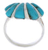 Sterling Silver Turquoise Seashell Ring Size 5-3/4 FX22321