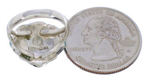 Sterling Silver Turquoise Seashell Ring Size 5-3/4 FX22321