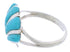 Seashell Jewelry Genuine Silver Turquoise Ring Size 4-3/4 FX22336