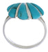 Seashell Jewelry Silver Turquoise Ring Size 8-1/2 FX22332
