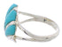 Turquoise Southwest Seashell Sterling Silver Ring Size 6-1/2 FX22361