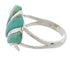 Sterling Silver Seashell Jewelry Turquoise Ring Size 8-3/4 FX22372