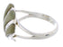 Seashell Silver Turquoise Inlay Ring Size 7-1/2 FX22385