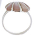 Pink Shell Seashell Silver Ring Size 8-1/2 FX22357