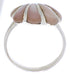 Silver Seashell Pink Shell Jewelry Ring Size 6-1/2 FX22348