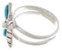 Flower Turquoise Silver Ring Size 6-1/4 FX22232