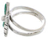 Silver Flower Turquoise Ring Size 7-1/4 FX22251