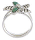 Flower Turquoise Authentic Silver Ring Size 5-1/4 FX22282