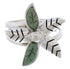 Turquoise Flower Silver Southwest Ring Size 5-1/2 FX22284