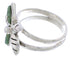 Turquoise Flower Jewelry Silver Ring Size 7-3/4 FX22289
