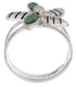 Turquoise Flower Jewelry Silver Ring Size 7-3/4 FX22289