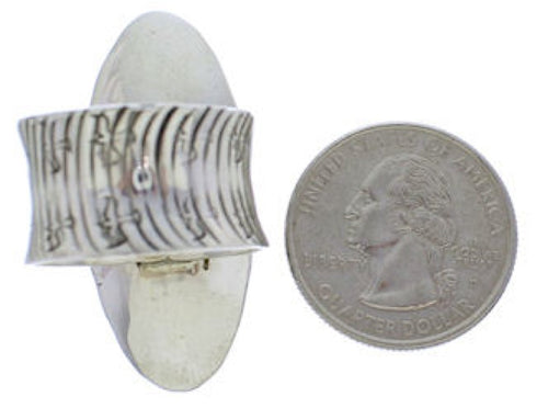 Silver Southwest Turquoise Butterfly Bear Ring Size 6-1/2 PX41293