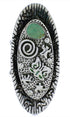 Butterfly Bear Turquoise Southwest Silver Ring Size 5 PX41298