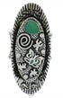 Southwest Bear Butterfly Silver Turquoise Ring Size 6 PX41327